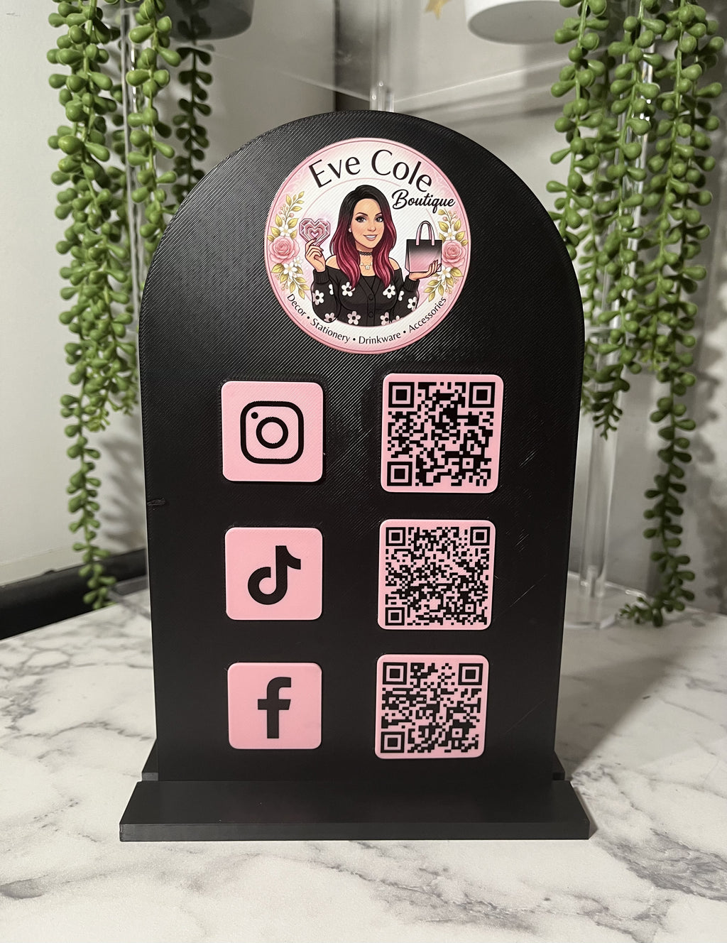 Custom Social Media QR Code Sign