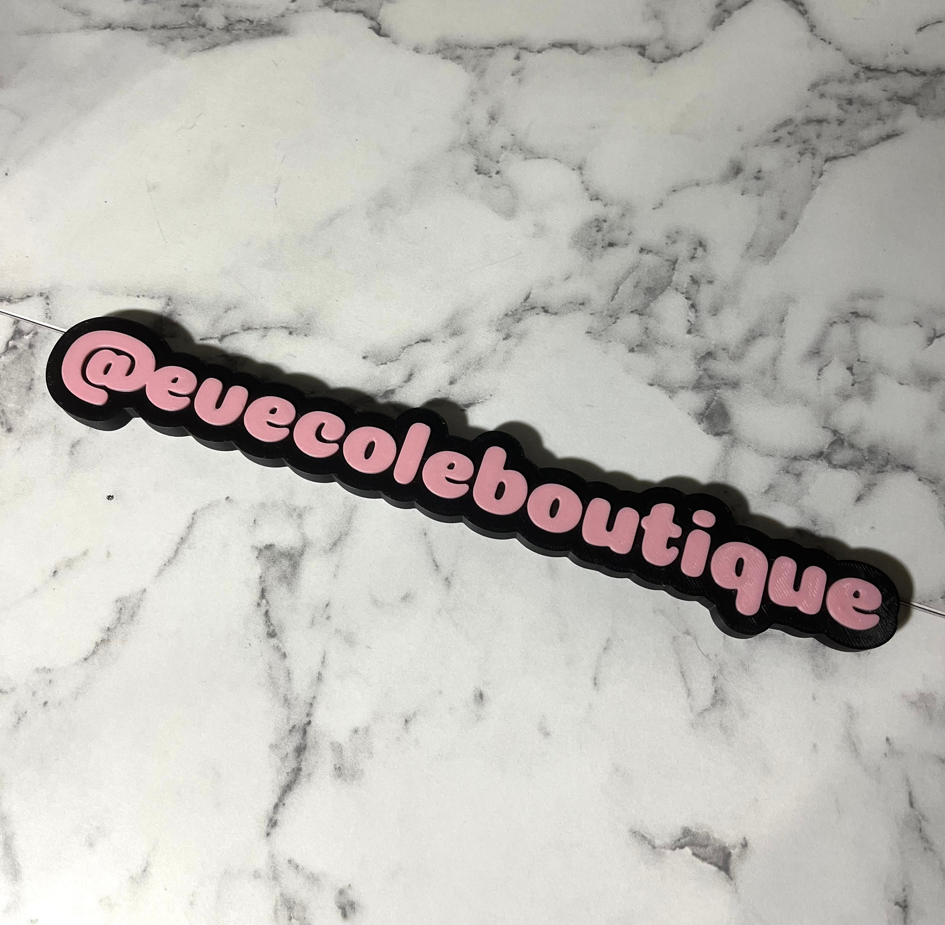 Custom 3D Printed Business Name Plaque