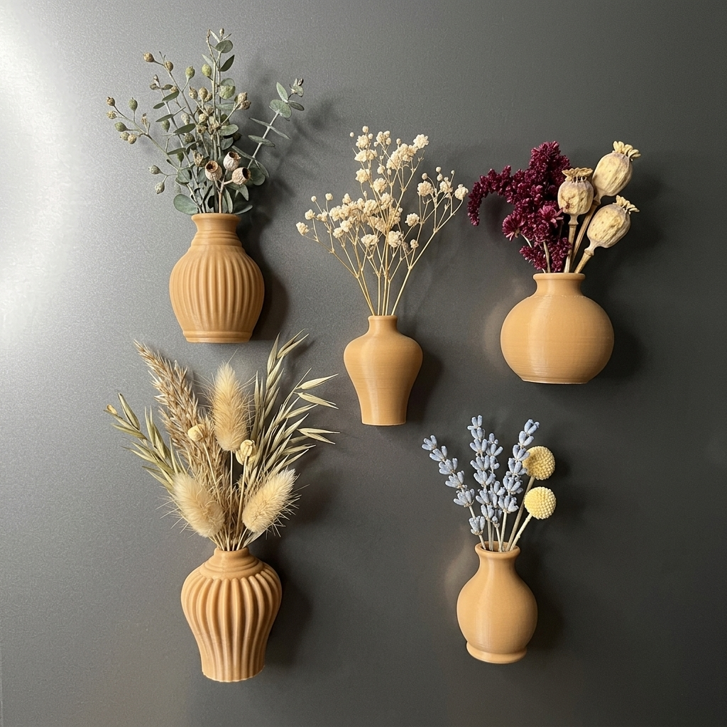Mini Vase Fridge Magnet Set