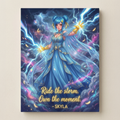 Ride the Storm – Original Character Inspirational Canvas Wall Art | Skyla