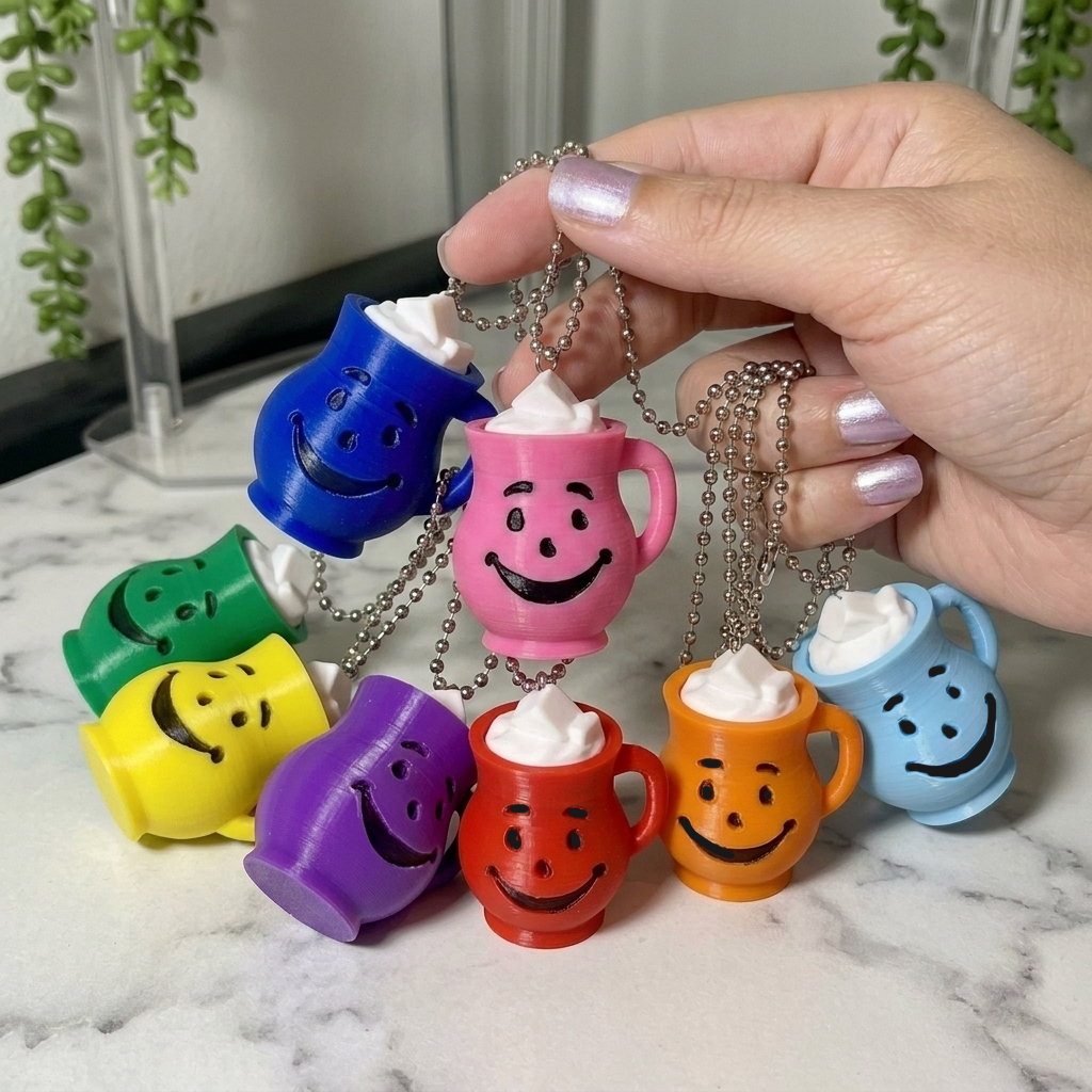 1990s Kool-Aid Inspired Fidget Clicker Keychain